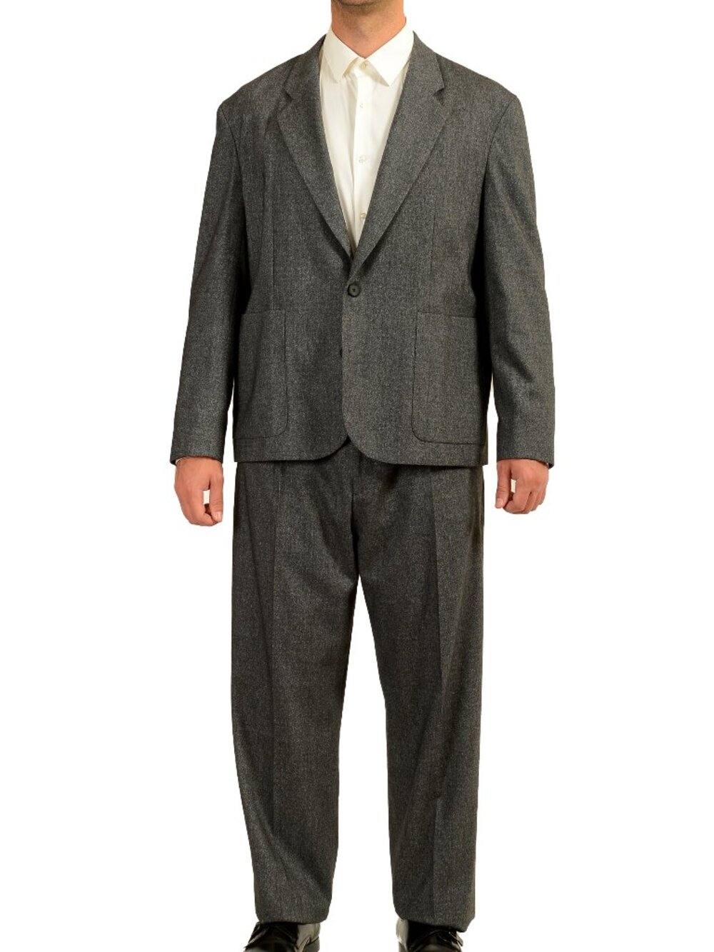Hugo Boss Men's "Klan/Trevor243" Gray Wool Two Button Suit US 42S IT 52S